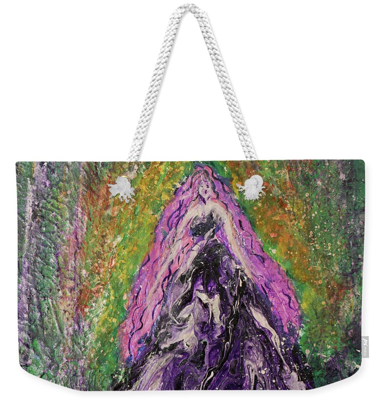 Princess In The Forest Weekender Tote Bag featuring the painting Princess in the Forest by Tessa Evette