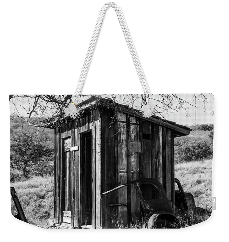 Arizona Weekender Tote Bag featuring the photograph Privy by Kathy McClure