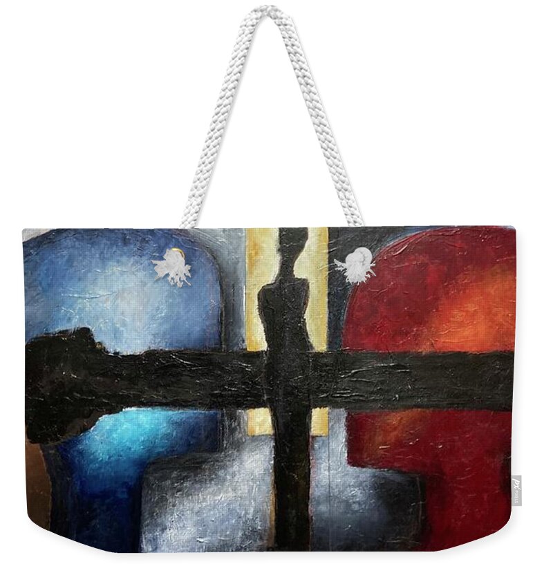 Figures Weekender Tote Bag featuring the painting Progression 1B by David Euler