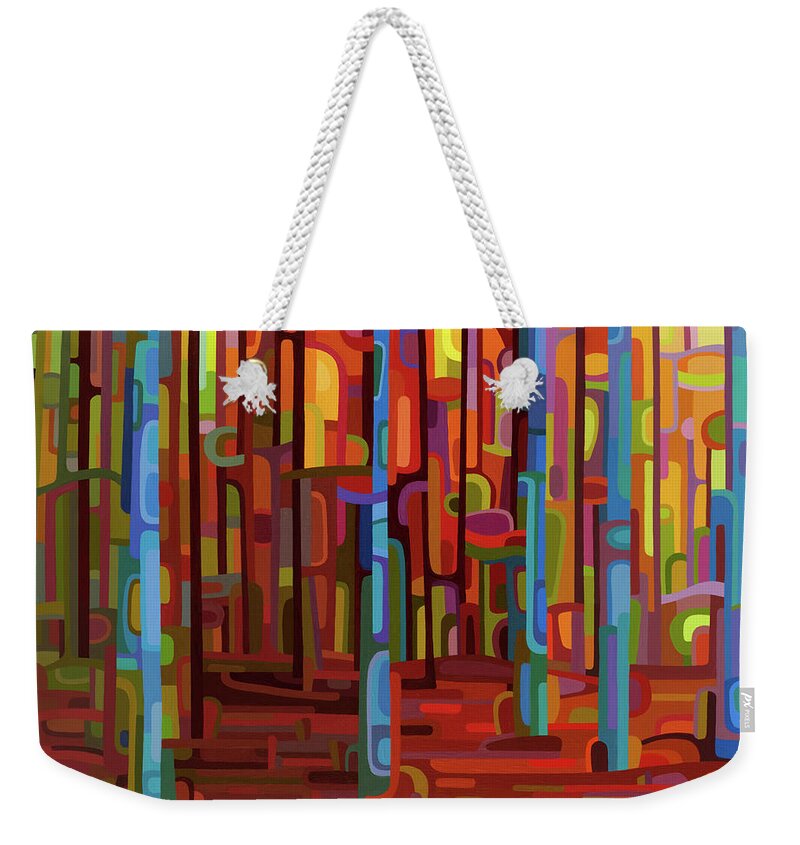 Original Weekender Tote Bag featuring the painting Promenade by Mandy Budan