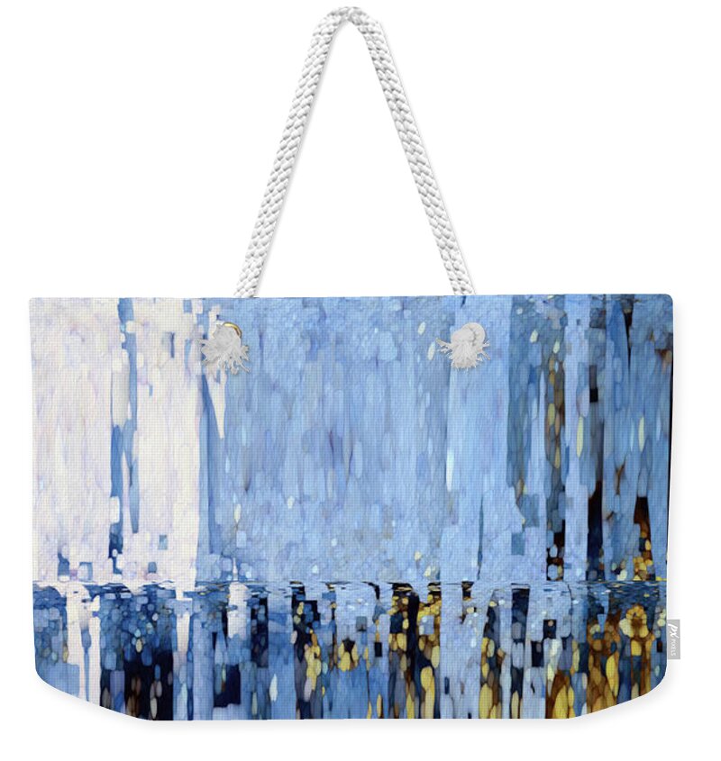 Geometric Weekender Tote Bag featuring the painting Psalm 23 1. My Shepherd. by Mark Lawrence