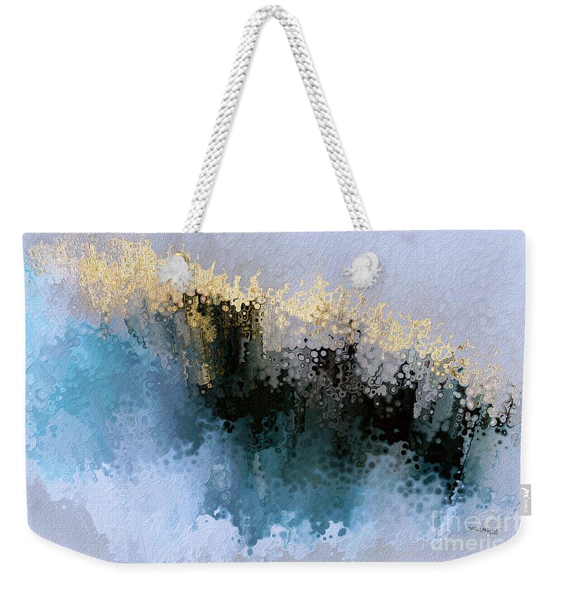 Blue Weekender Tote Bag featuring the painting Psalm 62 8. Pour Out Your Heart To Him by Mark Lawrence