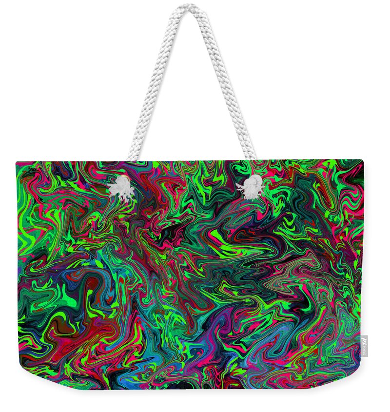 Swirl Weekender Tote Bag featuring the digital art Psychedelic Consciousness by Susan Fielder