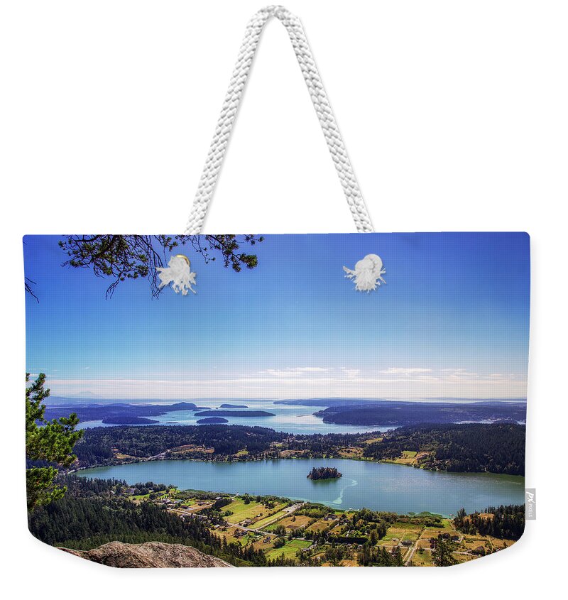 Puget Sound Weekender Tote Bag featuring the photograph Puget Sound from Mnt. Erie by Bradley Morris
