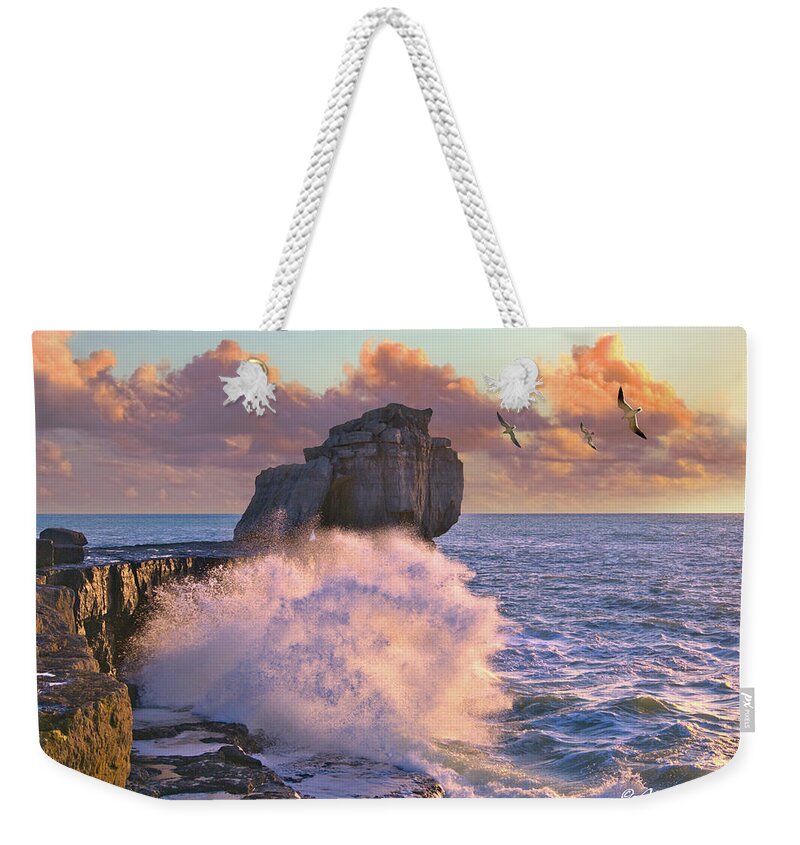 Pulpit Rock Weekender Tote Bag featuring the photograph Pulpit Rock at Sunset by Alan Ackroyd
