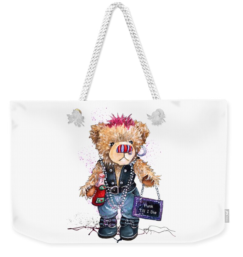 Bear Weekender Tote Bag featuring the photograph Punk Till I Die by Miki De Goodaboom