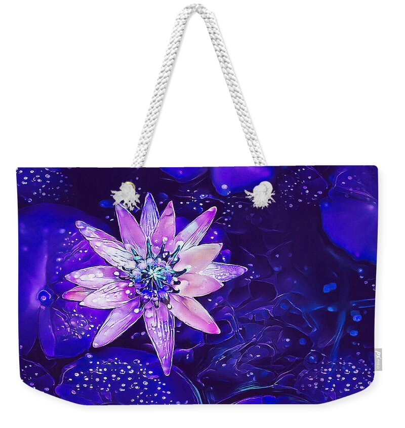 Purple Weekender Tote Bag featuring the photograph Purple Flower Art by Debra Kewley