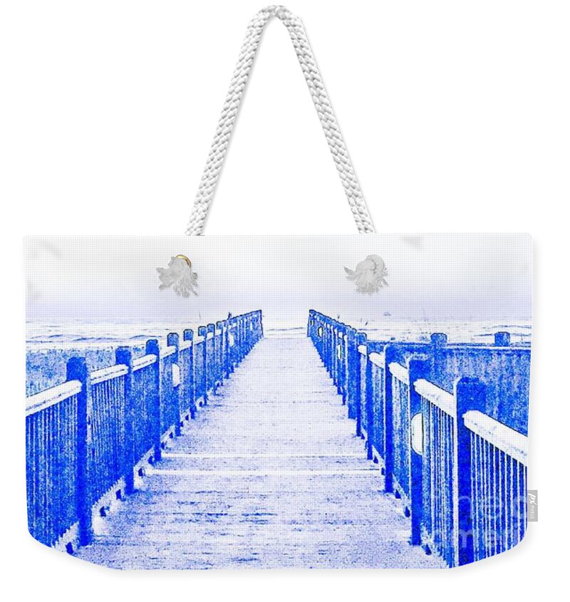  Weekender Tote Bag featuring the digital art Purple walkway by Kari Myres