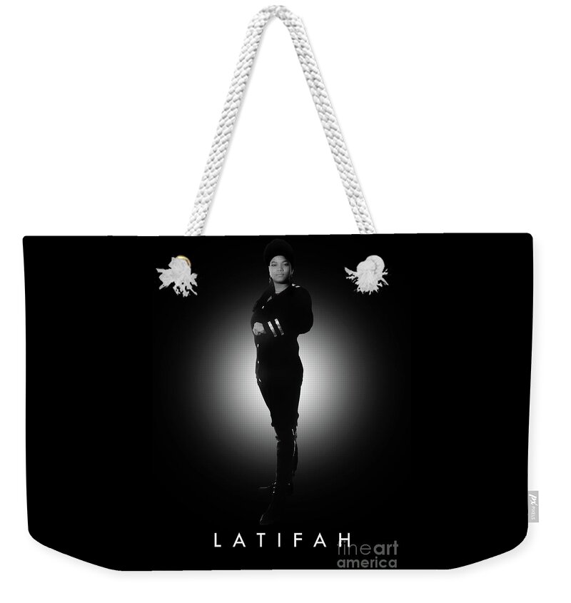 Queen Latifah Weekender Tote Bag featuring the digital art Queen Latifah by Bo Kev