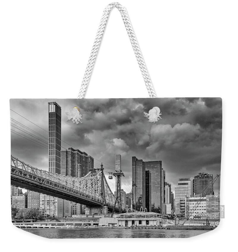 Photosbycate Weekender Tote Bag featuring the photograph Queensboro Bridge and Clouds by Cate Franklyn