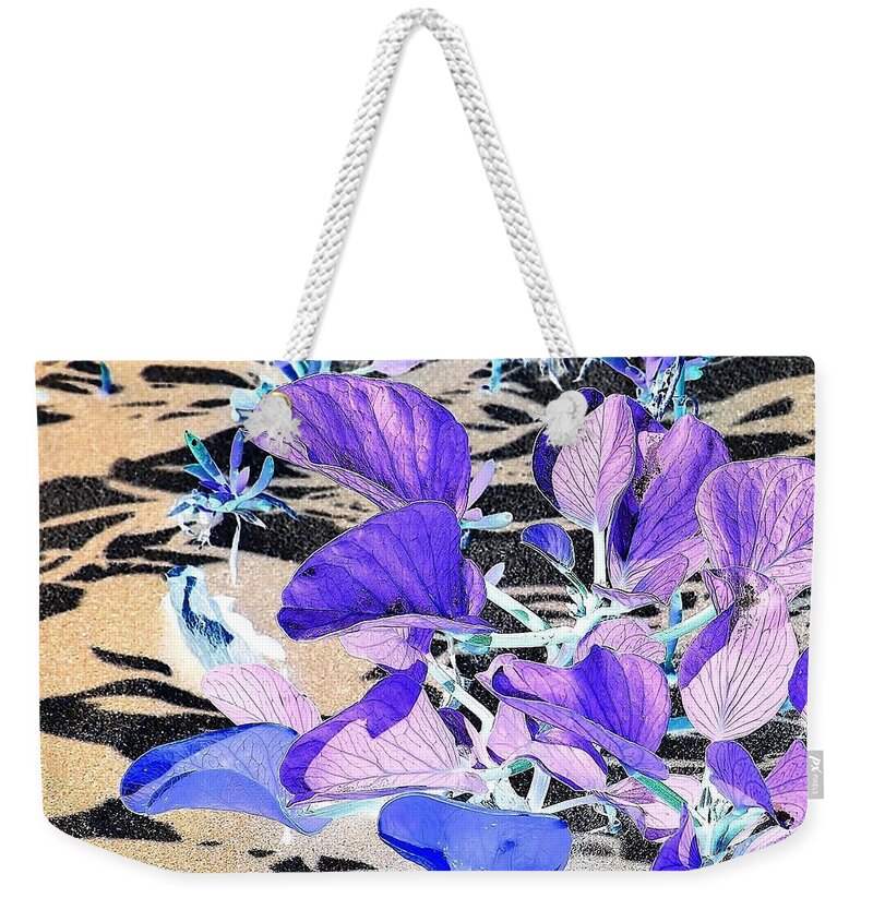 Surreal-nature-photos Weekender Tote Bag featuring the digital art Quirky Beach 2 by John Hintz