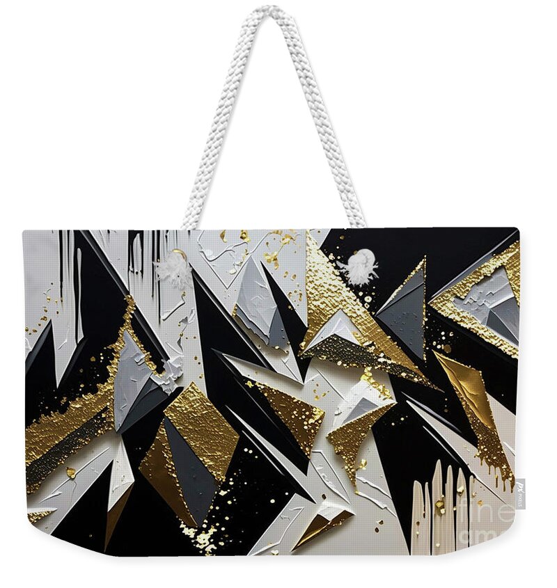 Torn Weekender Tote Bag featuring the mixed media Radiant Forms by Glenn Robins