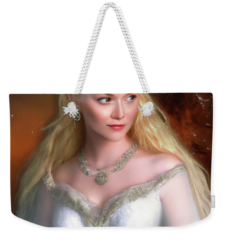 Healer Weekender Tote Bag featuring the digital art Radiant Princess by Shawn Dall