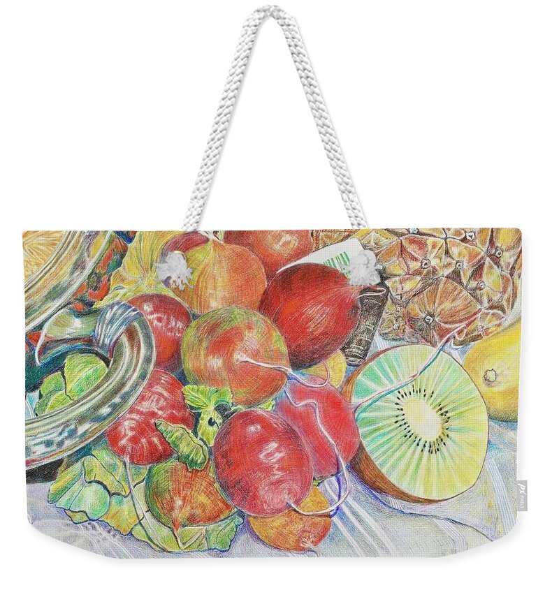 Vegetables Weekender Tote Bag featuring the painting Radish Bouquet by Dorsey Northrup