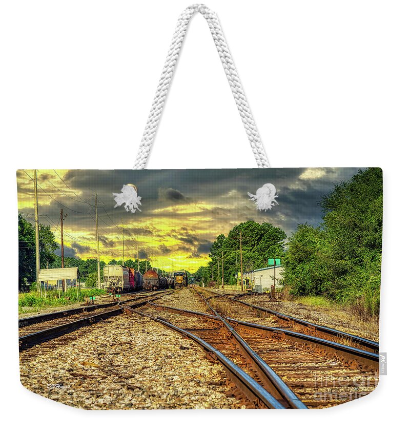 Railroads Weekender Tote Bag featuring the photograph Railroad Sunset by DB Hayes