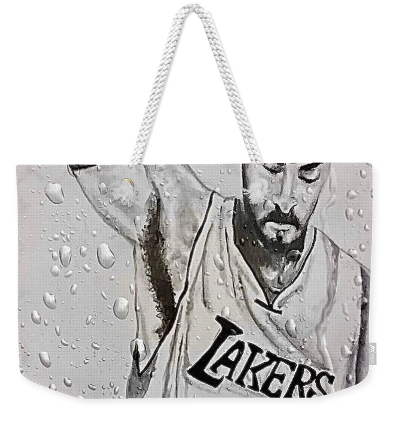  Weekender Tote Bag featuring the mixed media Rain by Angie ONeal