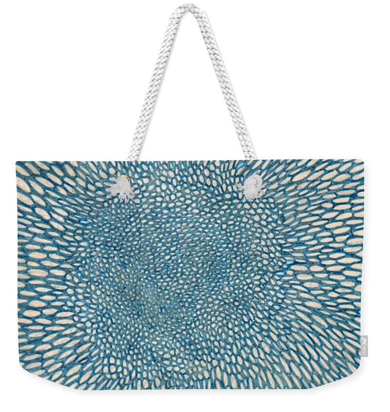 Dots Weekender Tote Bag featuring the drawing Rain Drops by Doug Miller