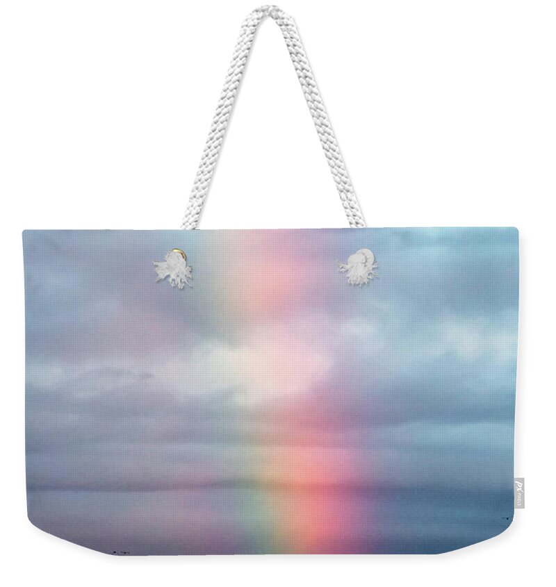 Rainbow Weekender Tote Bag featuring the photograph Rainbow at Gilbert Riparian 012121 by Tam Ryan