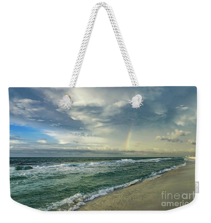 Rainbow Weekender Tote Bag featuring the photograph Rainbow Beach by Beachtown Views