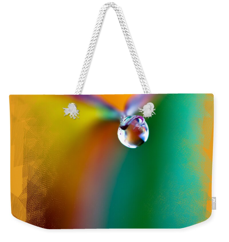 Rainbow Drop Weekender Tote Bag featuring the photograph Rainbow Drop by Crystal Wightman