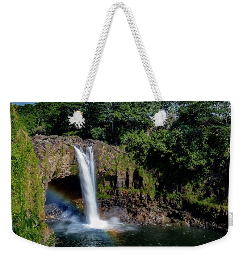 Waterfall Weekender Tote Bag featuring the photograph Rainbow Falls 3 by Cindy Robinson
