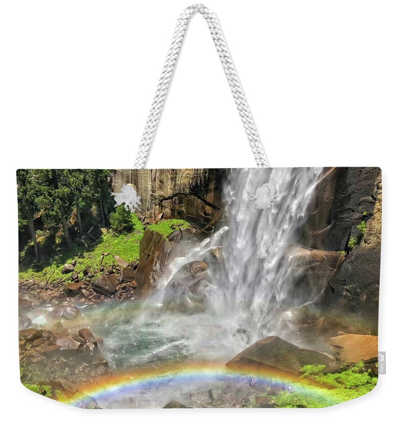 Vernal Fall Weekender Tote Bag featuring the photograph Rainbow Falls by George Buxbaum