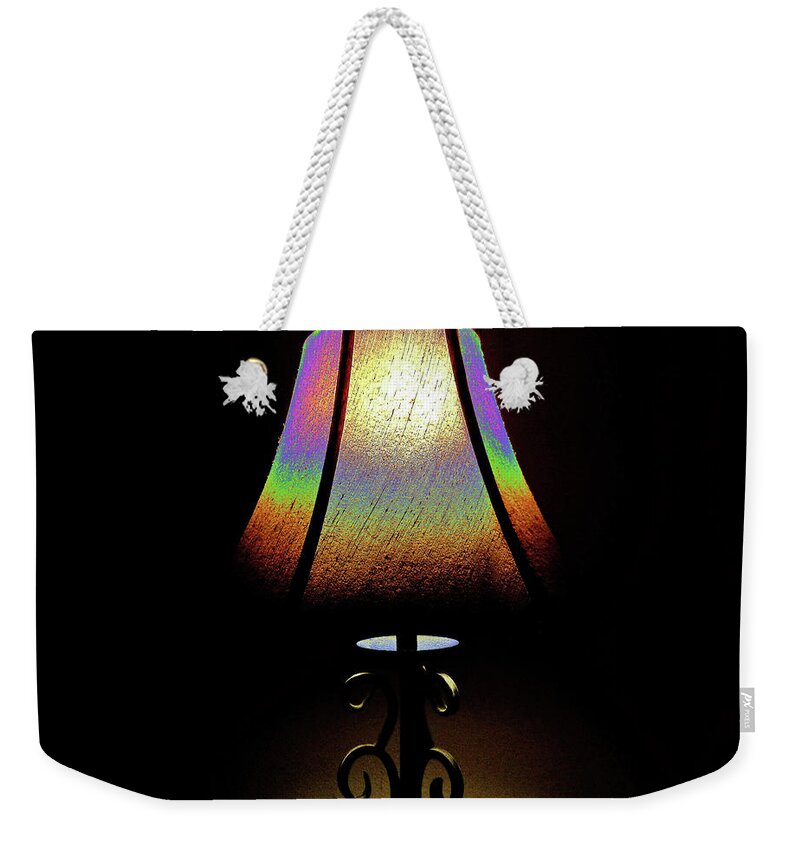 Light Weekender Tote Bag featuring the photograph Rainbow Lamp by Andrew Lawrence