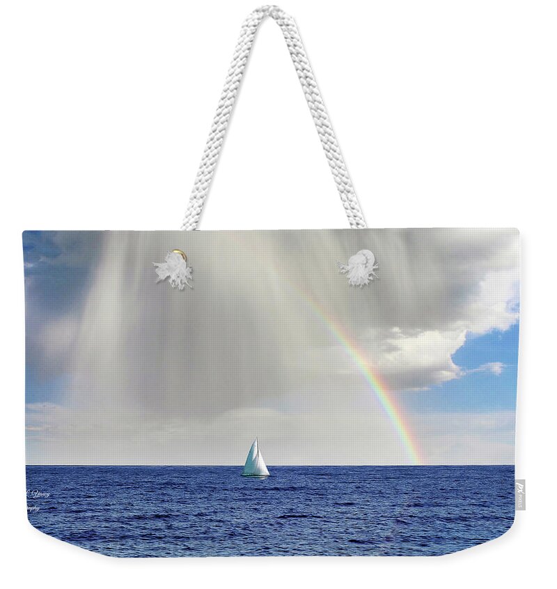 Landscape Weekender Tote Bag featuring the photograph Rainbow Sailing by G Lamar Yancy