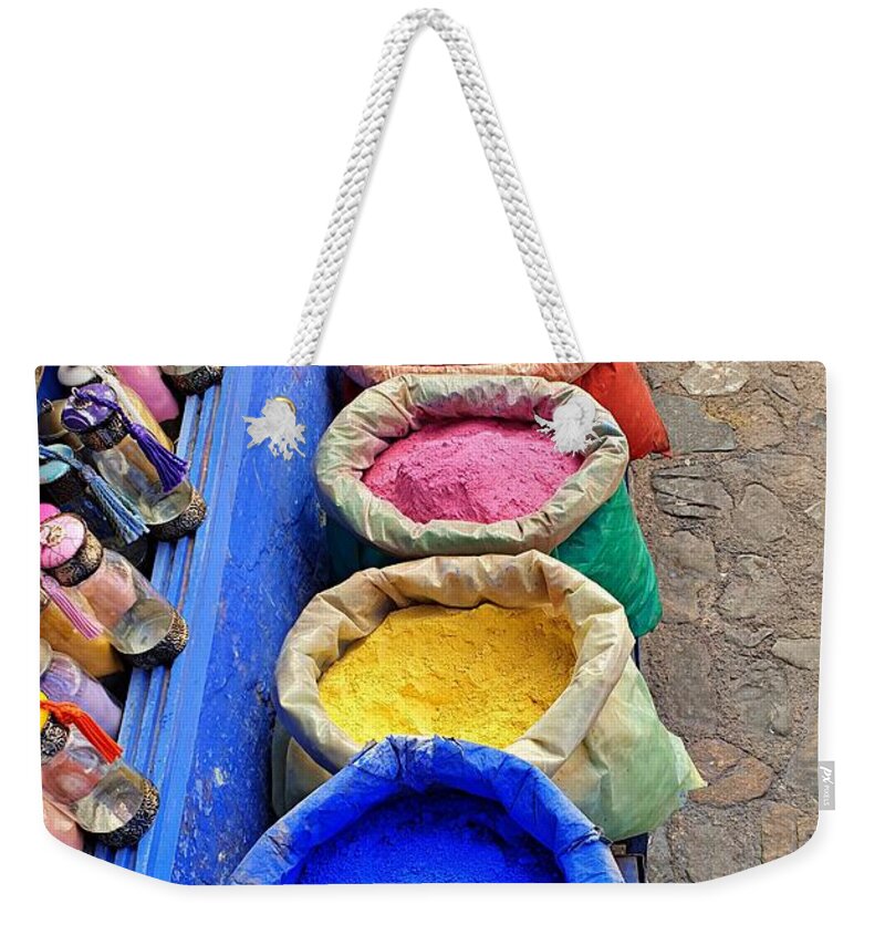 Color Weekender Tote Bag featuring the photograph Rainbows by Andrea Whitaker