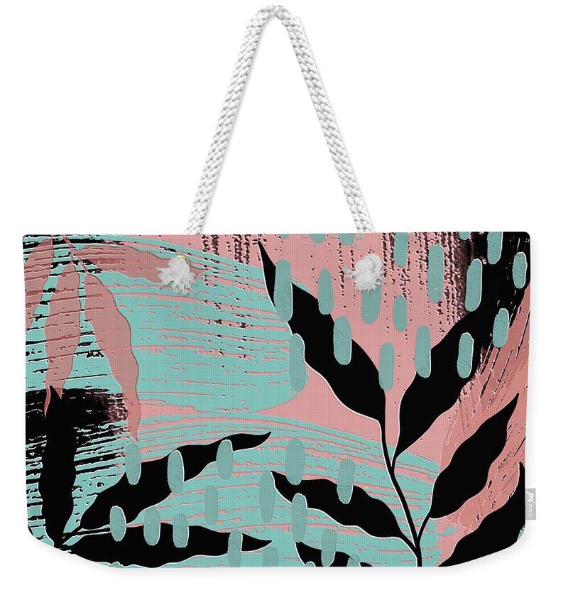 . Digital Painting Weekender Tote Bag featuring the painting Rainfall by Bonnie Bruno