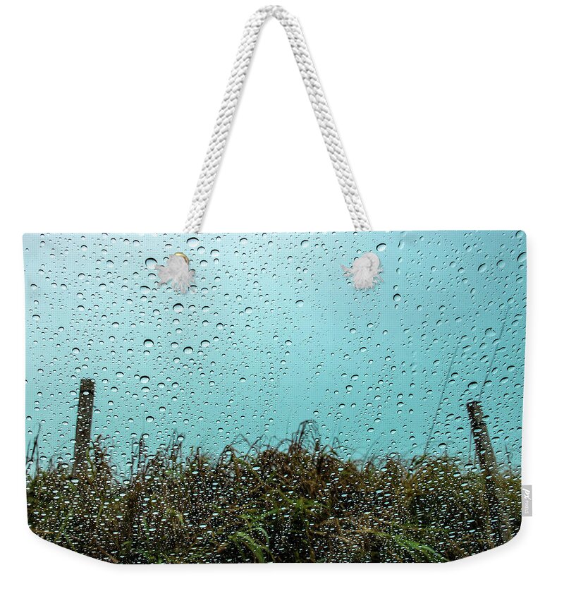 Beaches Weekender Tote Bag featuring the photograph Rainy Windshield Sand Dune by Blair Damson