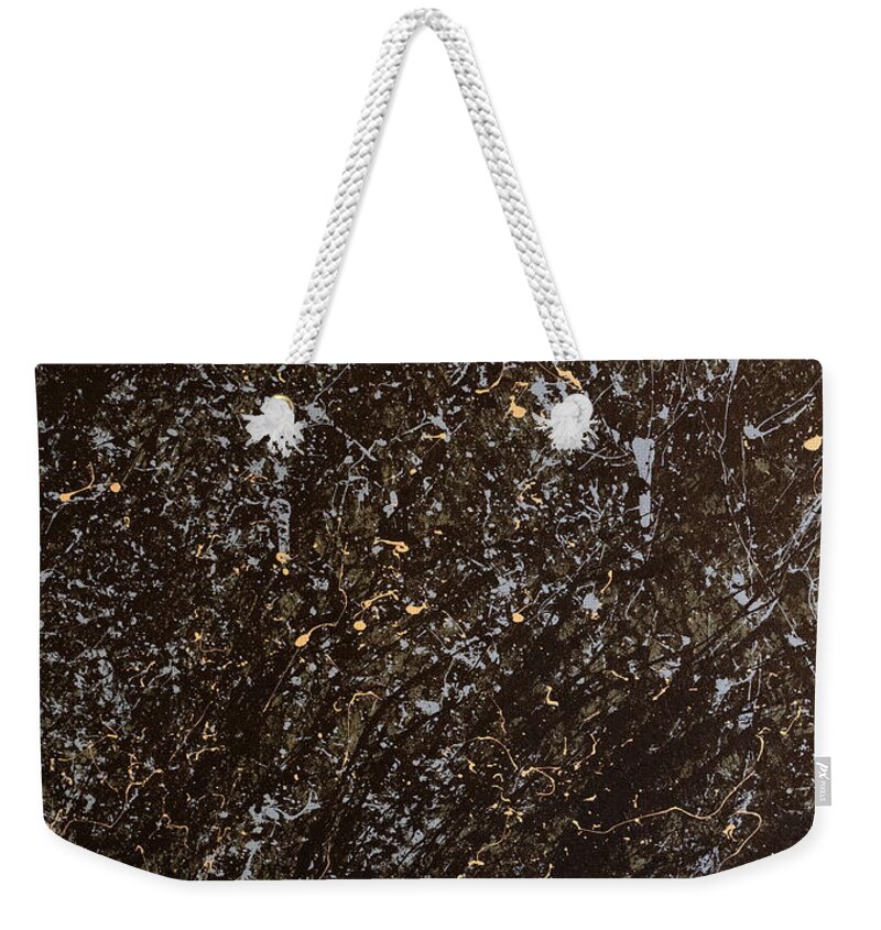 Abstract Weekender Tote Bag featuring the painting Raw Witness by Heather Meglasson Impact Artist