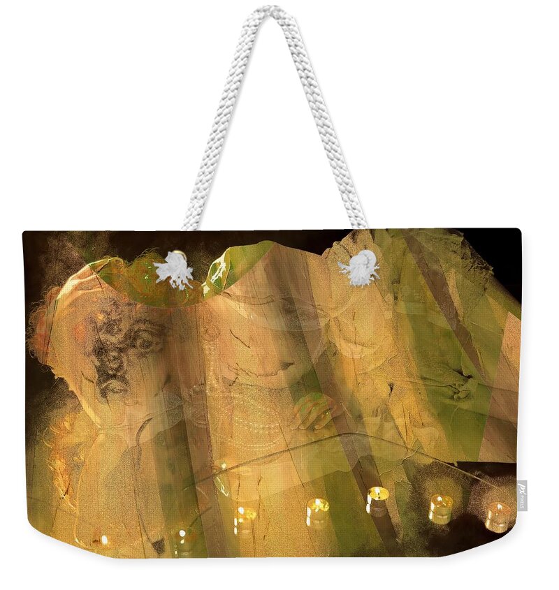 Oifii Weekender Tote Bag featuring the digital art Ready For Party Moonlight by Stephane Poirier