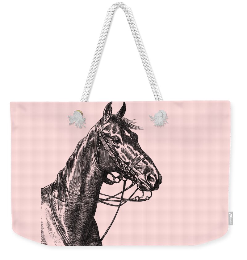 Horse Weekender Tote Bag featuring the digital art Ready To Ride by Madame Memento
