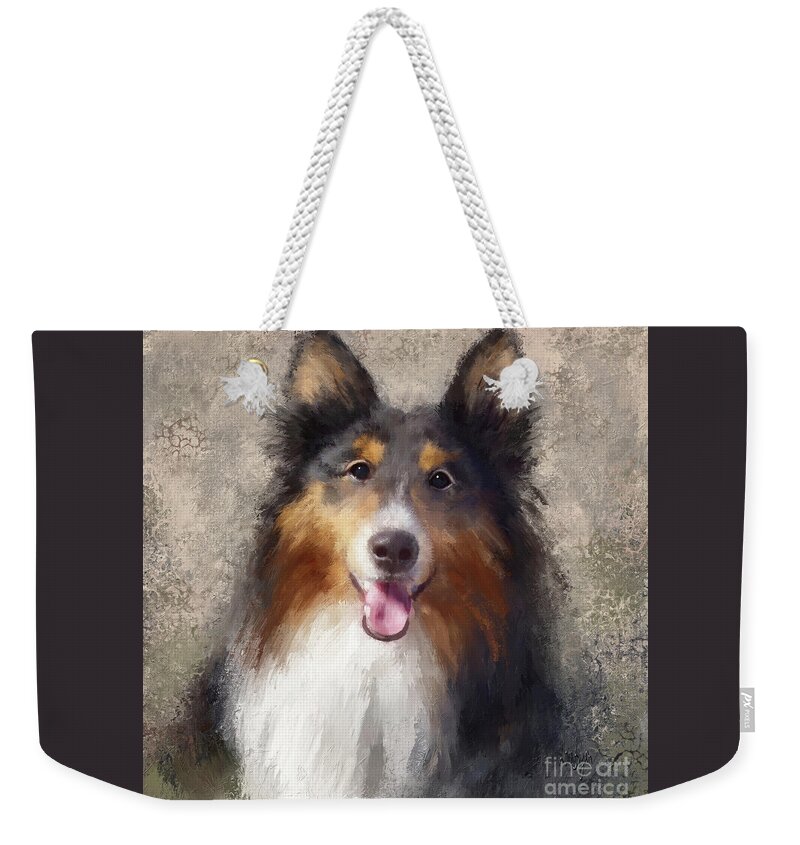 Dog Weekender Tote Bag featuring the digital art Ready Whenever You Are by Lois Bryan