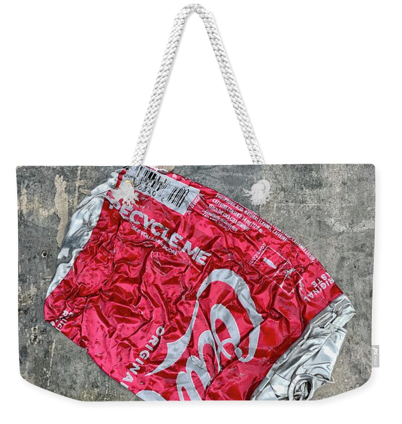 Coca Cola Weekender Tote Bag featuring the photograph Recycle Me by Cate Franklyn
