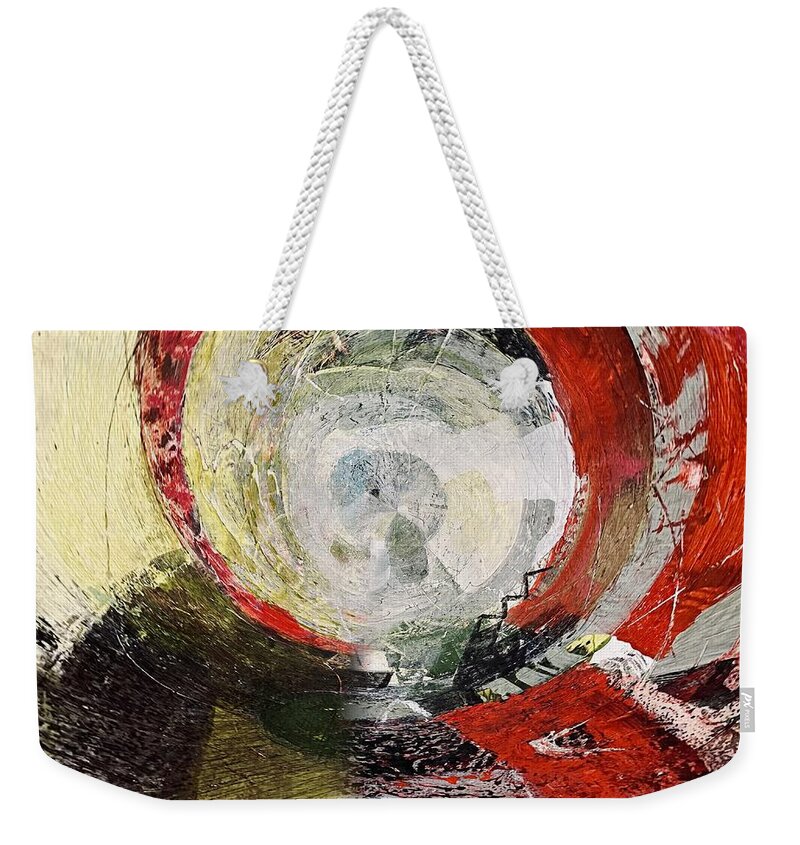 Red Weekender Tote Bag featuring the photograph Red Abstract by Terry Rowe