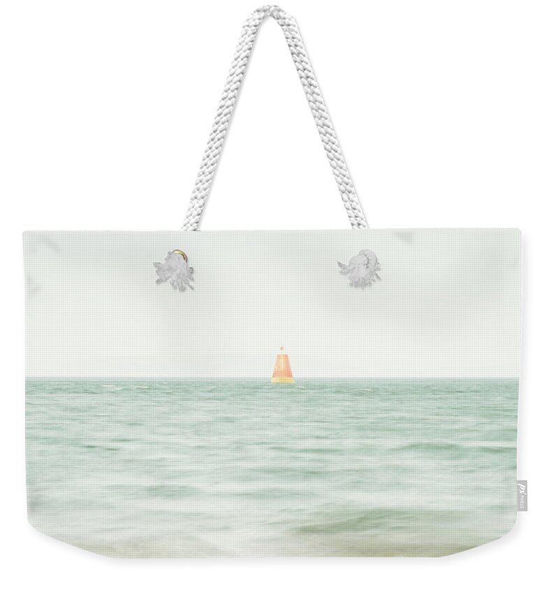 England Weekender Tote Bag featuring the photograph Red Bouy at Penmon Point by Spikey Mouse Photography