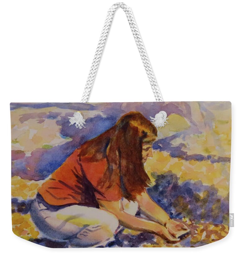 Spring Weekender Tote Bag featuring the painting Red Lady and Trillium by David Gilmore