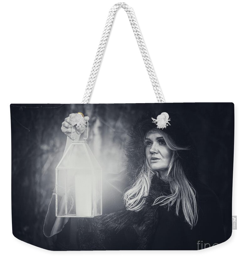 Goit Stock Weekender Tote Bag featuring the photograph Red Riding Hood by Mariusz Talarek