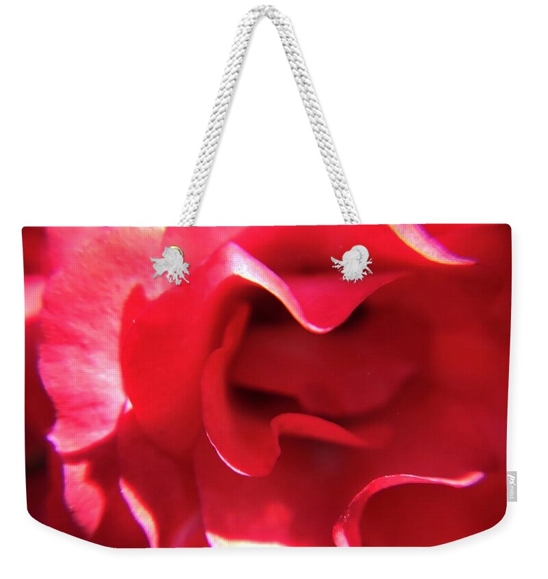 Red Rose Weekender Tote Bag featuring the photograph Red Rose by Vivian Aumond