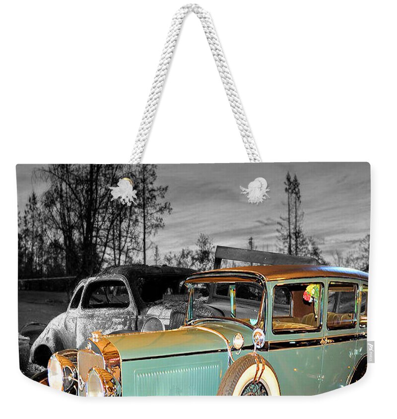 Junk-yard Weekender Tote Bag featuring the digital art Redemption by Tristan Armstrong