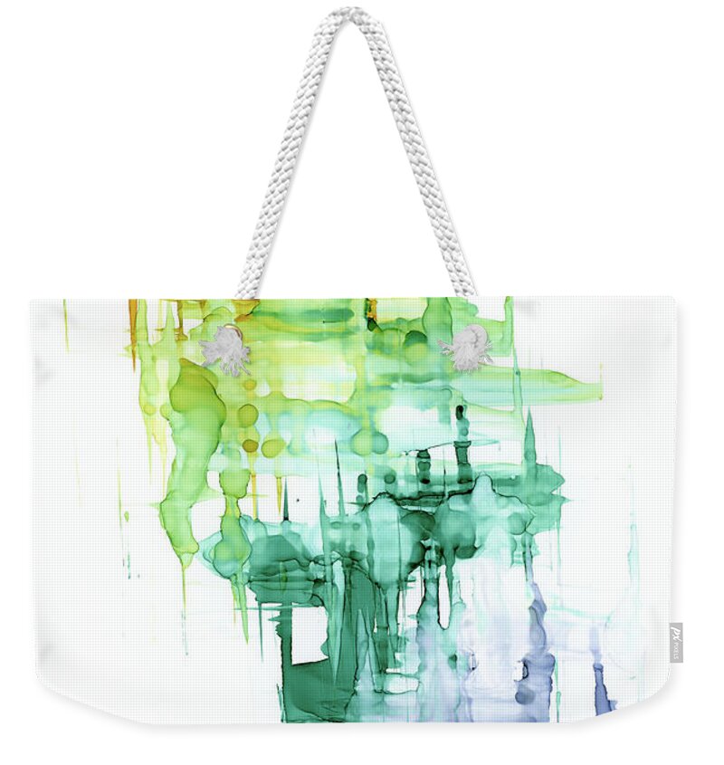 Alcohol Weekender Tote Bag featuring the painting Reflection of What by KC Pollak