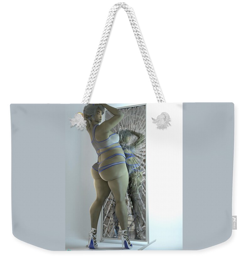Female Weekender Tote Bag featuring the digital art Reflection_003 by Williem McWhorter