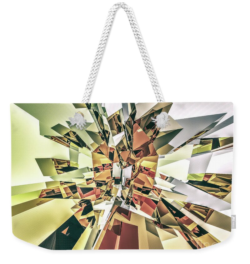 Orange Weekender Tote Bag featuring the digital art Reflections of Orange by Phil Perkins