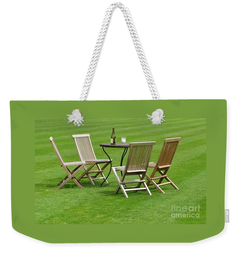 Wine Weekender Tote Bag featuring the photograph Refreshment by Ann Horn