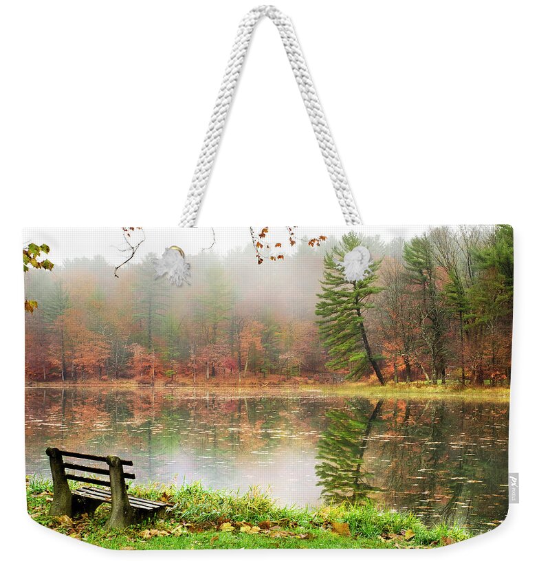 Sunrise Weekender Tote Bag featuring the photograph Relaxing Autumn Beauty Landscape by Christina Rollo