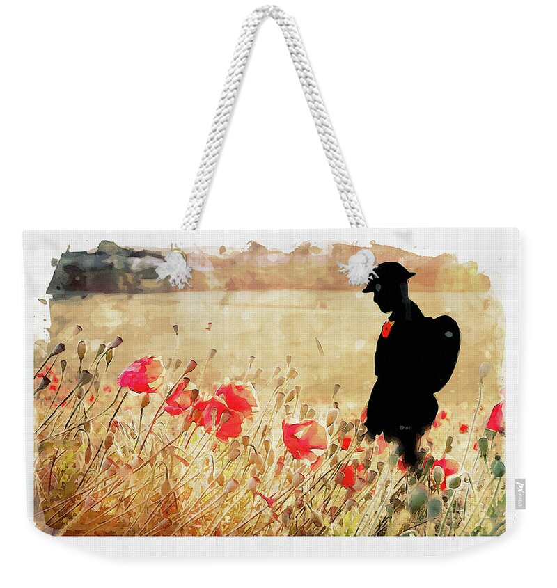 Soldier Poppies Weekender Tote Bag featuring the digital art Remember Them by Airpower Art
