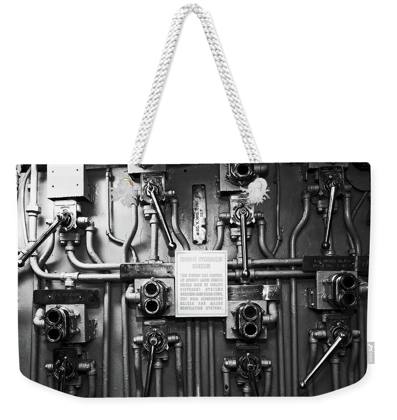 Historic Weekender Tote Bag featuring the photograph Remote Hydraulic Station by George Taylor