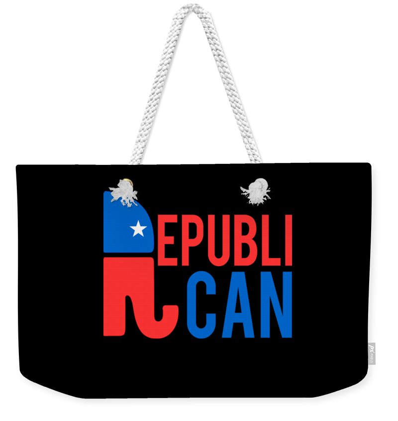 Cool Weekender Tote Bag featuring the digital art Republican Republi Can Do Anything by Flippin Sweet Gear